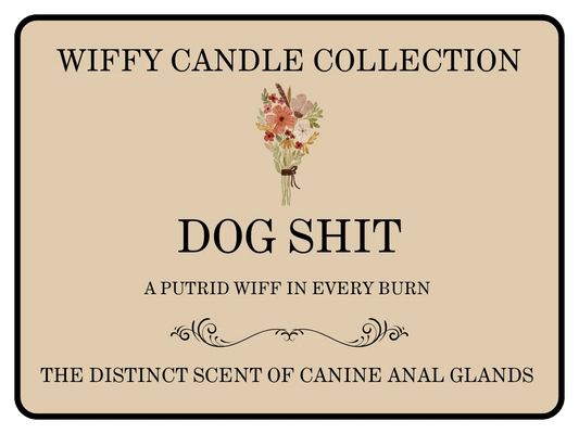 Dog Shit Funny Candle Label Pack Of 2 (Candle Not Supplied)