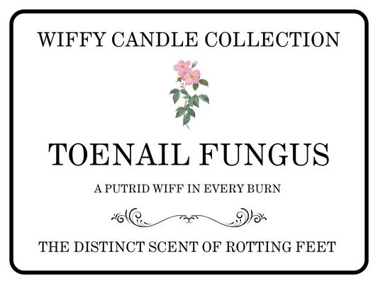 Toenail Fungus Funny Candle Label Pack Of 2 (Candle Not Supplied)