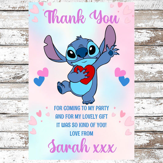 10 Personalised Stitch Thank You Cards With Envelopes