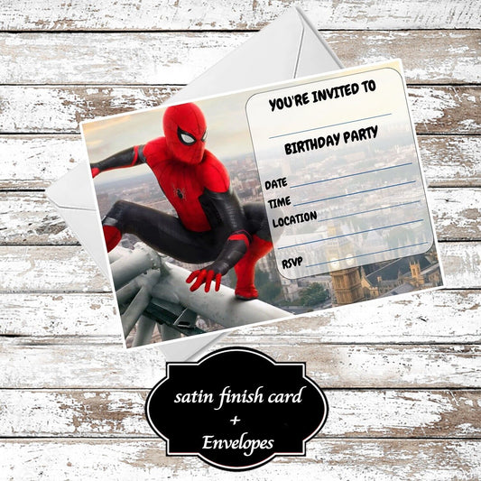 10 Cool Spiderman Birthday Party Invitations With Envelopes