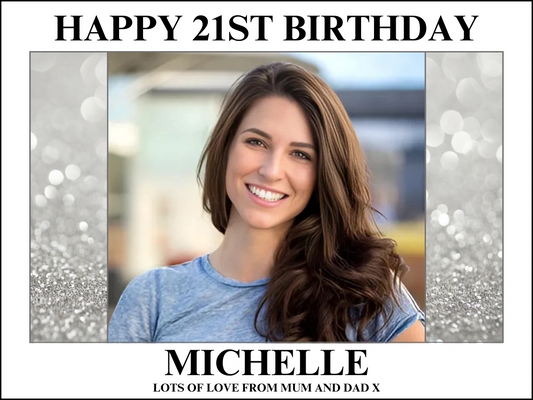 Personalised Birthday Photo Candle Label Pack Of 2 (Candle Not Supplied)