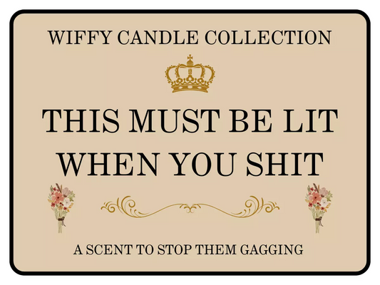 Take A Shit Funny Candle Label Pack Of 2 (Candle Not Supplied)
