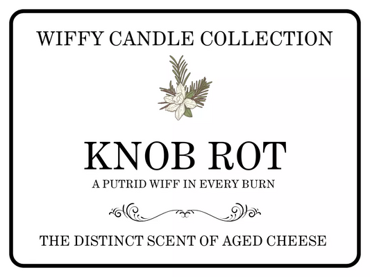 Knob Rot Funny Candle Label Pack Of 2 (Candle Not Supplied)