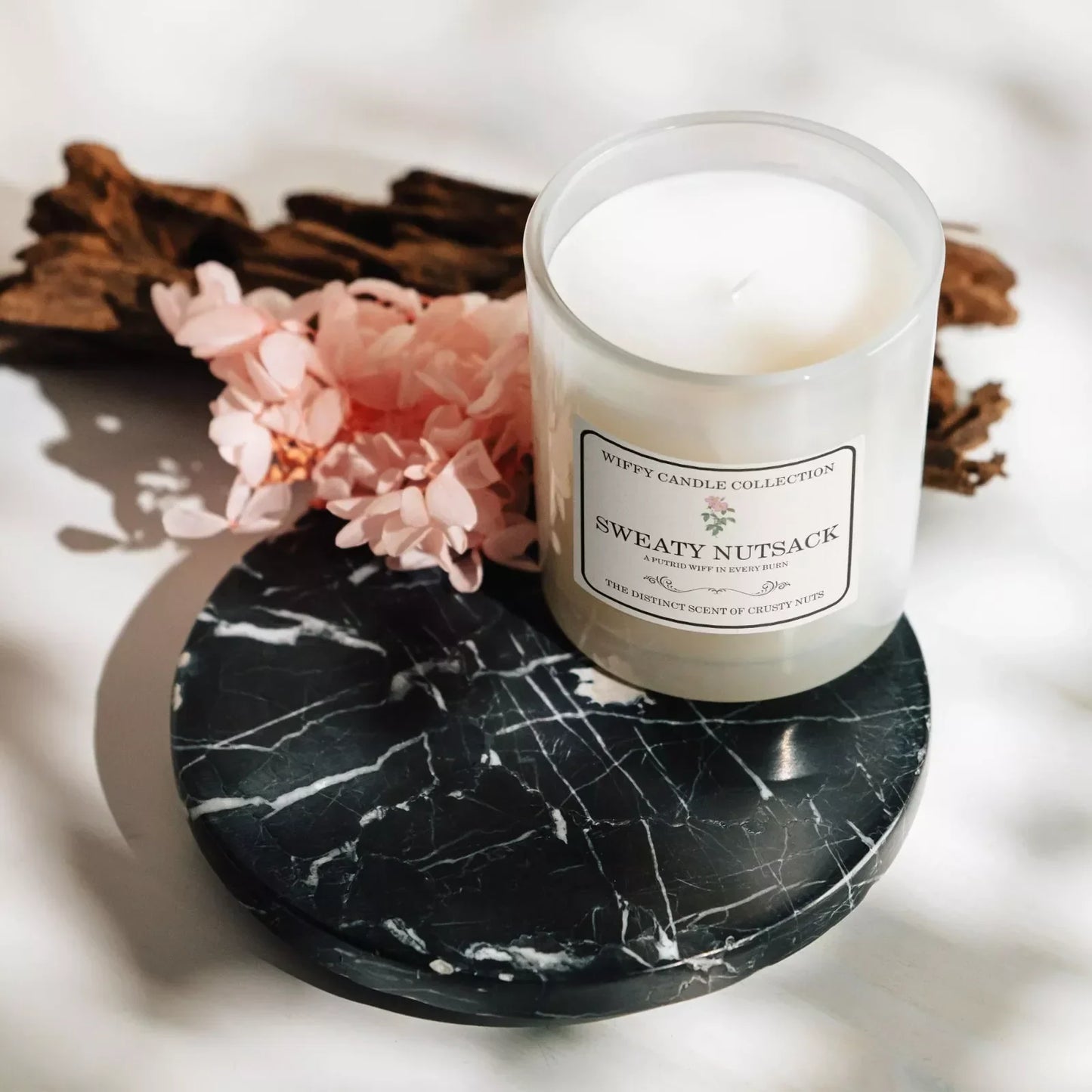 Sweaty Nutsack Funny Candle Label Pack Of 2 (Candle Not Supplied)