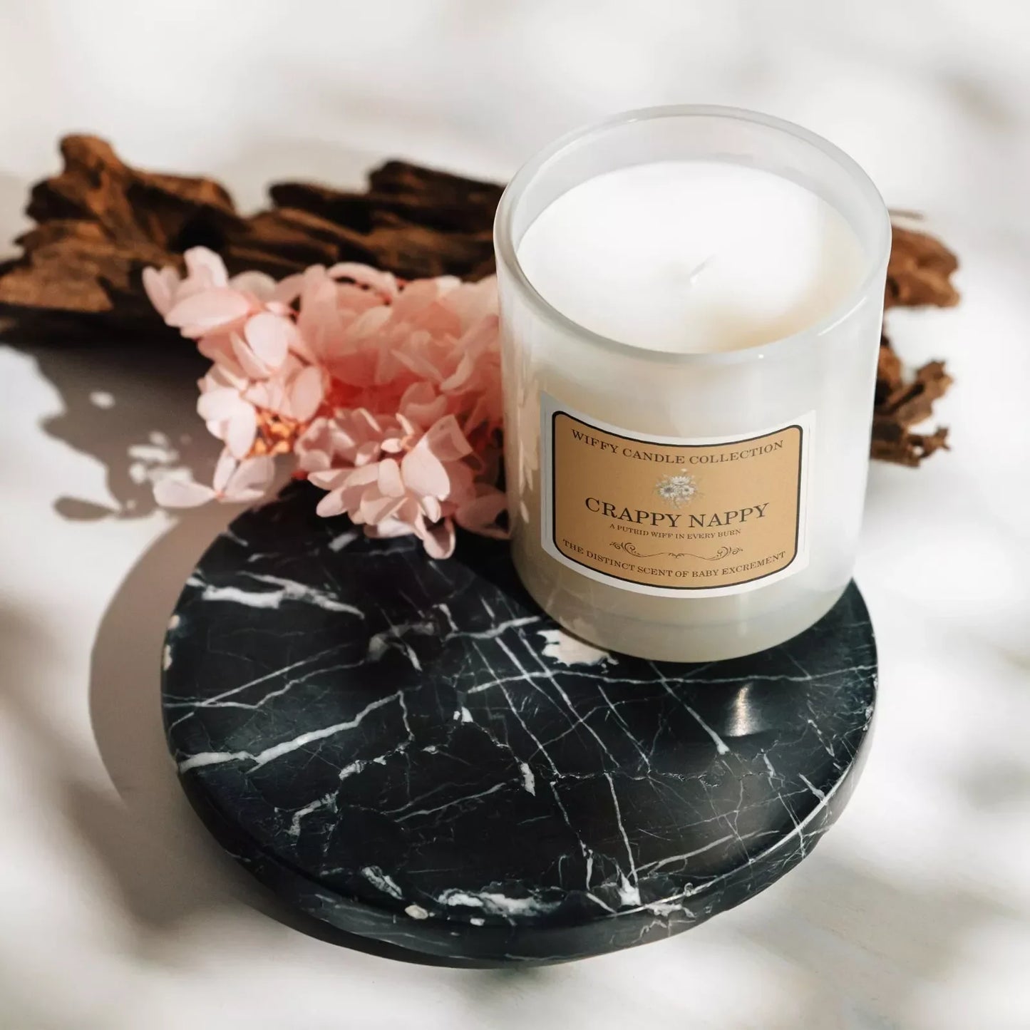 Crappy Nappy Funny Candle Label Pack Of 2 (Candle Not Supplied)