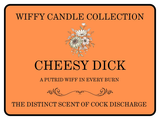 Cheesy Dick Funny Candle Label Pack Of 2 (Candle Not Supplied)