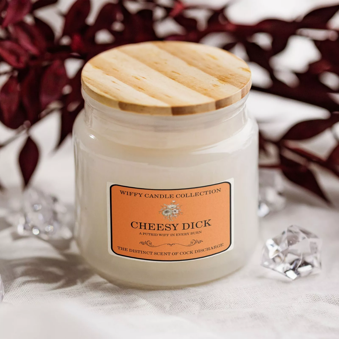 Cheesy Dick Funny Candle Label Pack Of 2 (Candle Not Supplied)