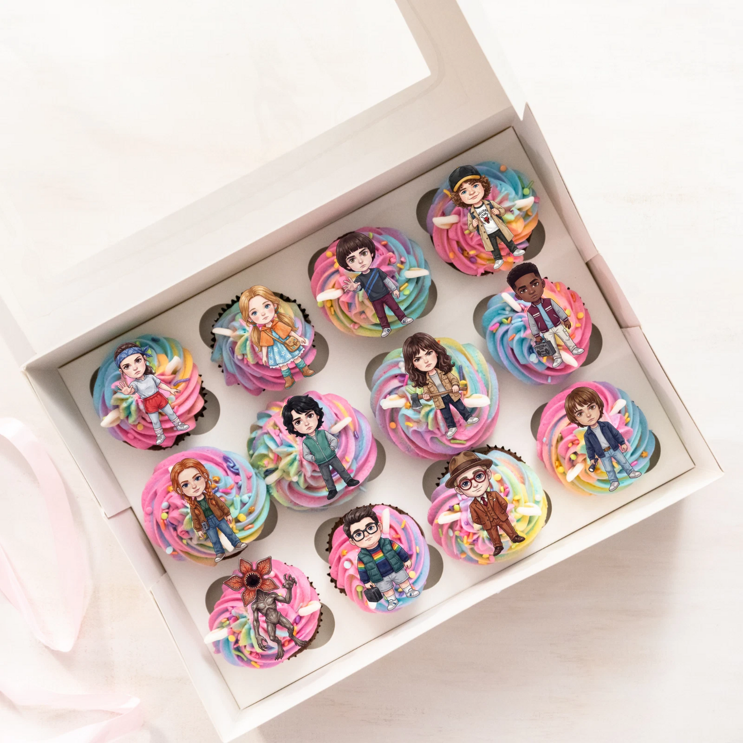 Stranger Kids Pre-Cut Edible Wafer Cupcake Toppers Pack Of 24