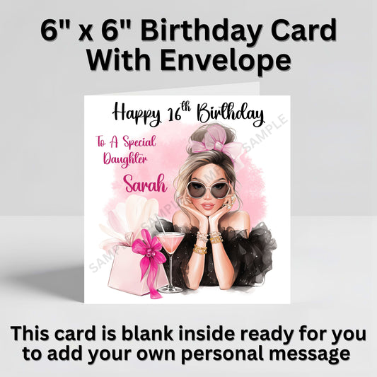 Party Girl Personalised Birthday Card Various Designs