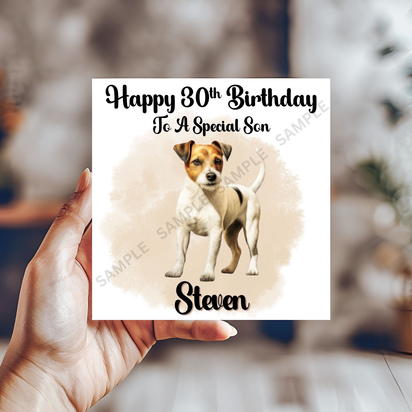 Jack Russell Dog Personalised Birthday Card