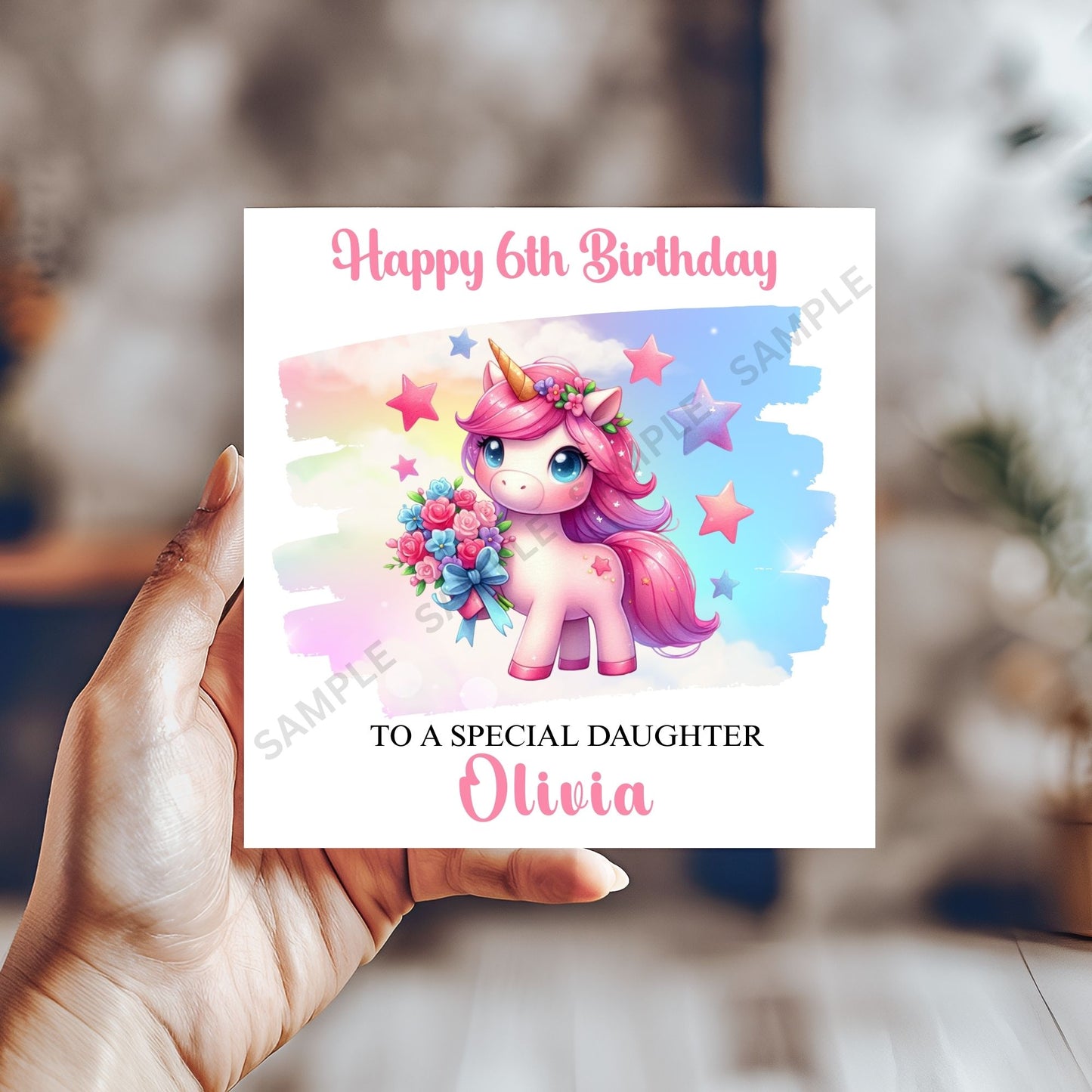 Magical Unicorn Personalised Birthday Card