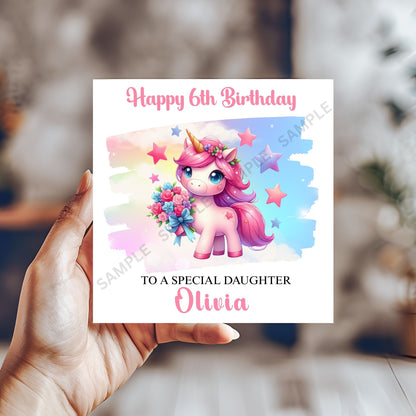 Magical Unicorn Personalised Birthday Card