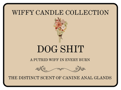 Dog Shit Funny Candle Label Pack Of 2 (Candle Not Supplied)
