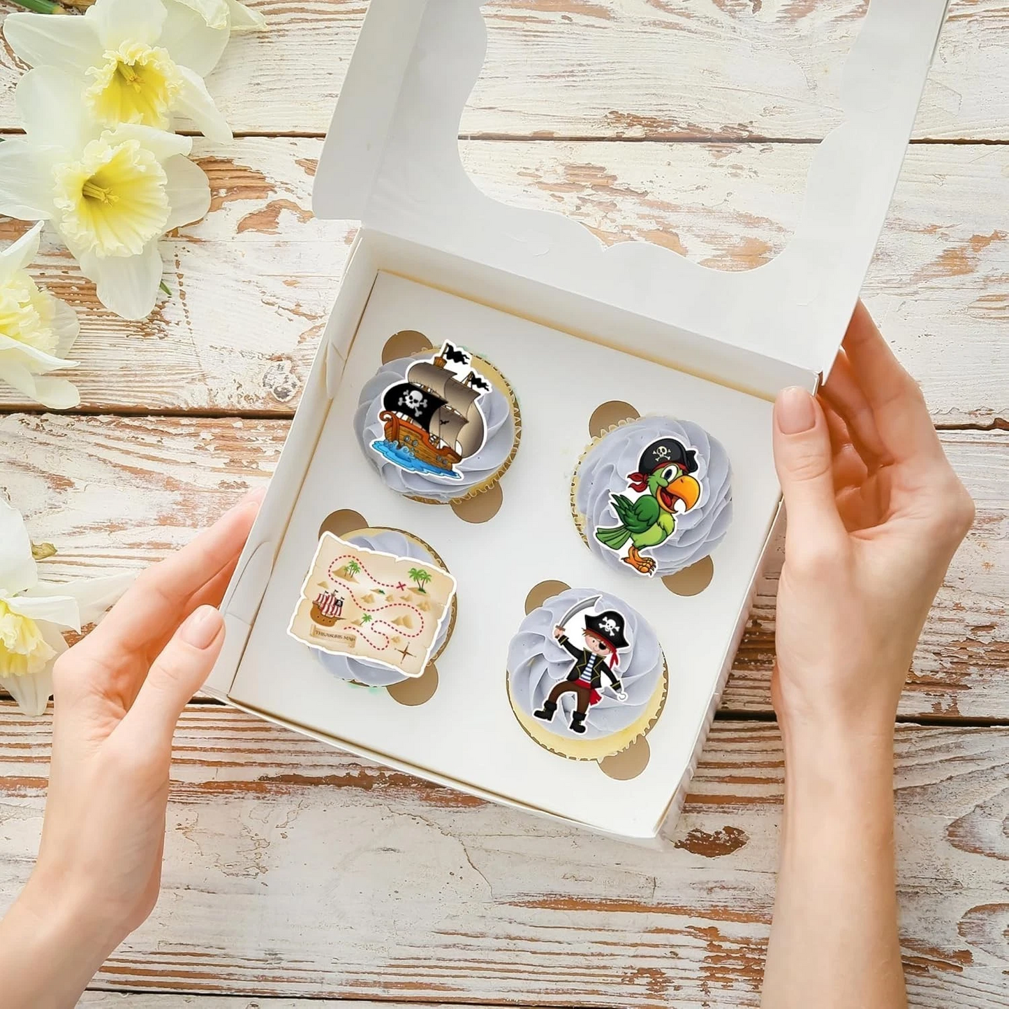 Pirate Pre-Cut Edible Wafer Cupcake Toppers Pack Of 22