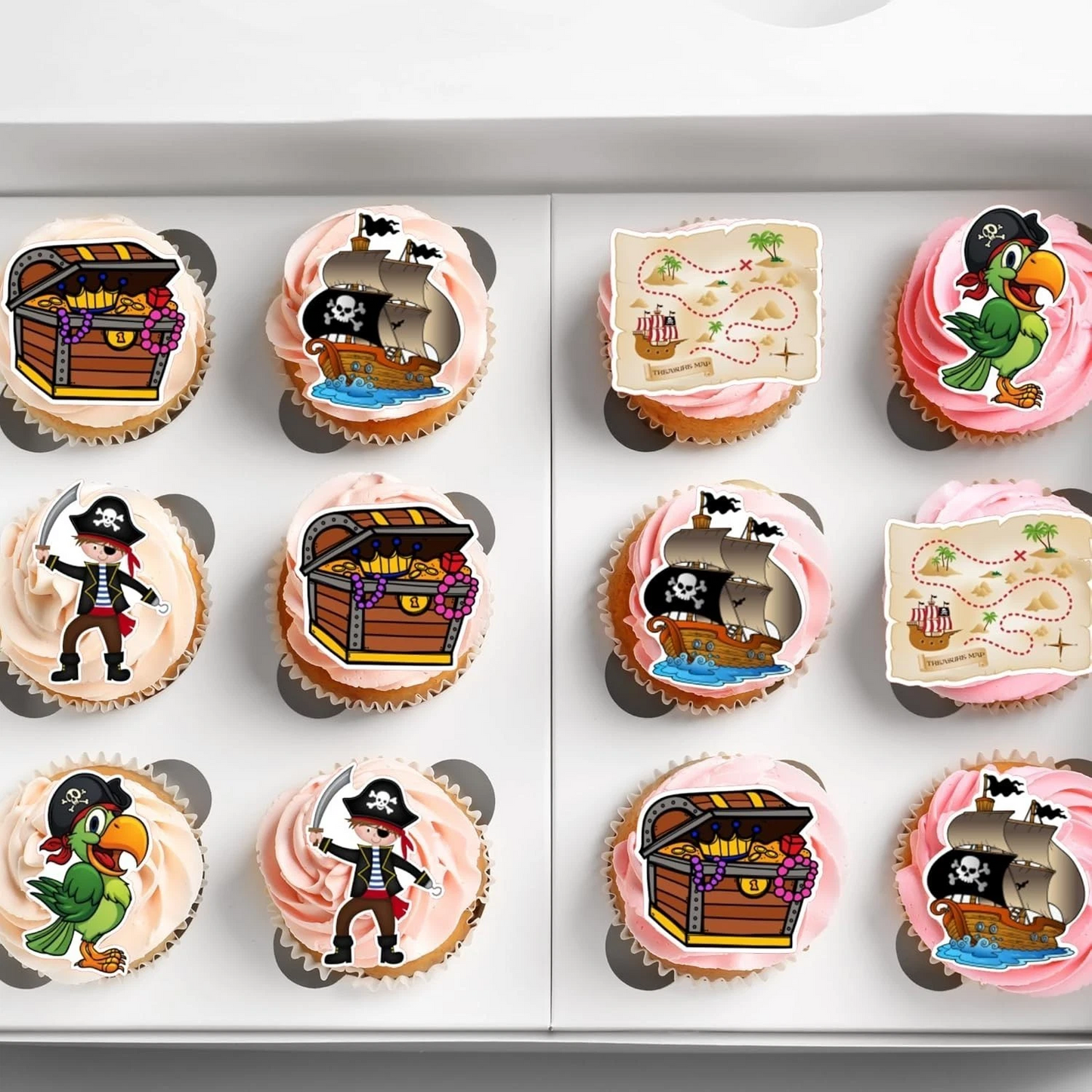Pirate Pre-Cut Edible Wafer Cupcake Toppers Pack Of 22