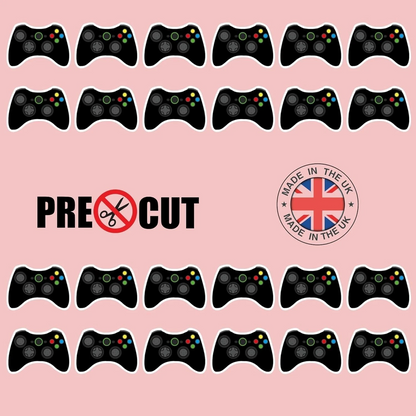 Gaming Controller Pre-Cut Edible Wafer Cupcake Toppers Pack Of 24