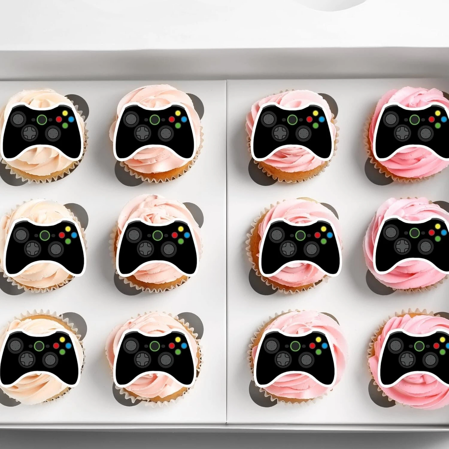 Gaming Controller Pre-Cut Edible Wafer Cupcake Toppers Pack Of 24