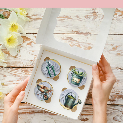 Garden Tools Pre-Cut Edible Wafer Cupcake Toppers Pack Of 24