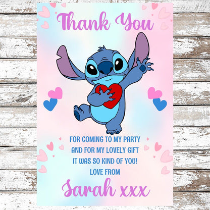 10 Personalised Stitch Thank You Cards With Envelopes