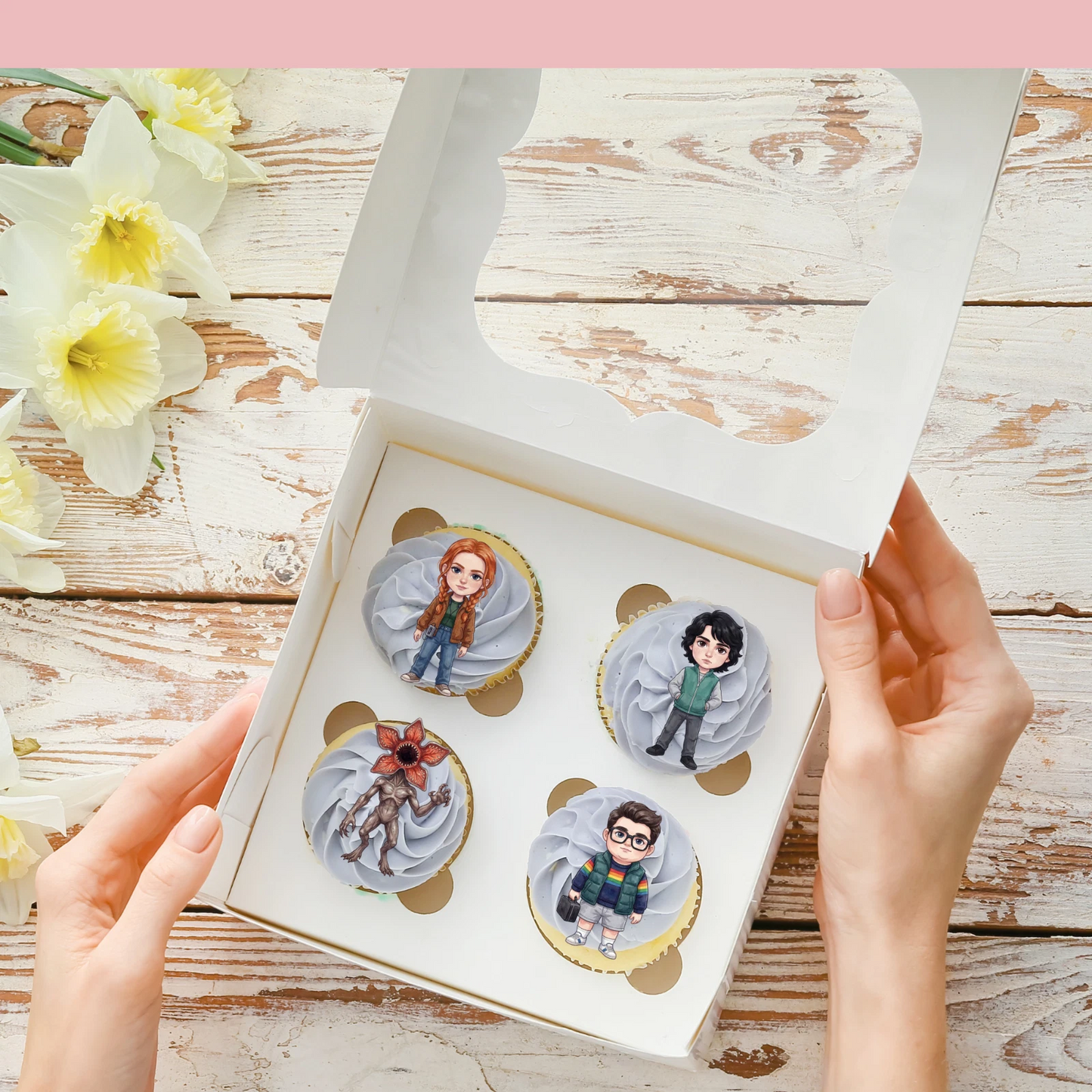 Stranger Kids Pre-Cut Edible Wafer Cupcake Toppers Pack Of 24