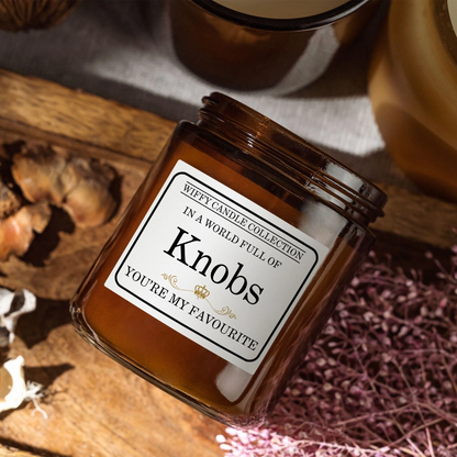Knob Funny Candle Label Pack Of 2 (Candle Not Supplied)