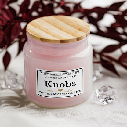 Knob Funny Candle Label Pack Of 2 (Candle Not Supplied)
