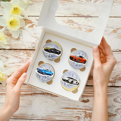 Sports Cars Pre-Cut Edible Wafer Cupcake Toppers Pack Of 24