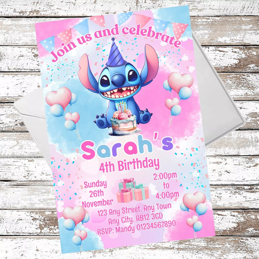 10 Personalised Stitch Party Invitations With Envelopes