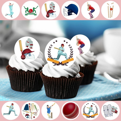 Cricket Pre-Cut Edible Wafer Cupcake Toppers Pack Of 24