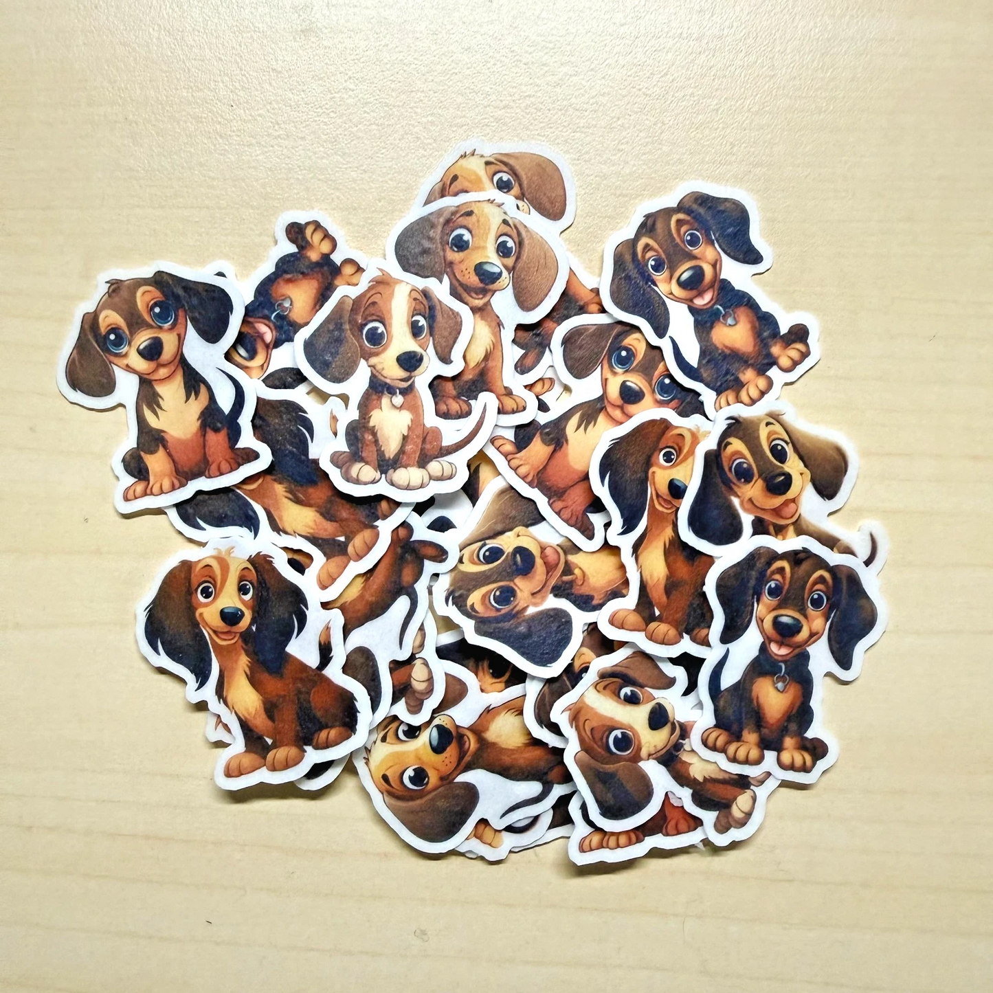 Dachshund Cute Dog Pre-Cut Edible Wafer Cupcake Toppers Pack Of 24