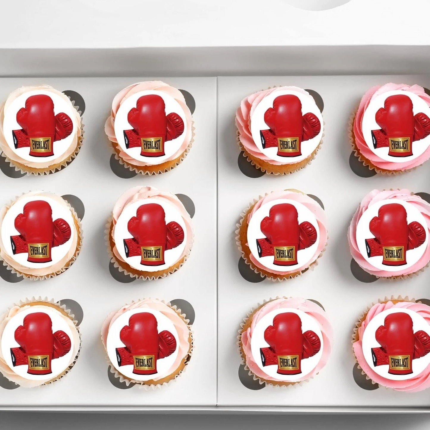 Boxing Gloves Pre-Cut Edible Wafer Cupcake Toppers Pack Of 22