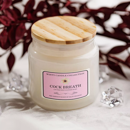 Cock Breath Funny Candle Label Pack Of 2 (Candle Not Supplied)