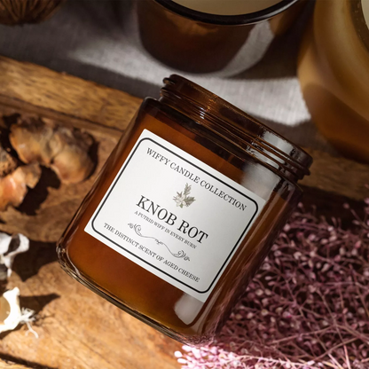 Knob Rot Funny Candle Label Pack Of 2 (Candle Not Supplied)
