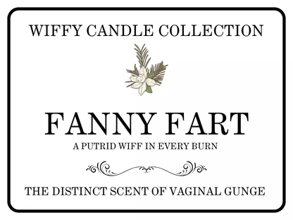 Fanny Fart Funny Candle Label Pack Of 2 (Candle Not Supplied)