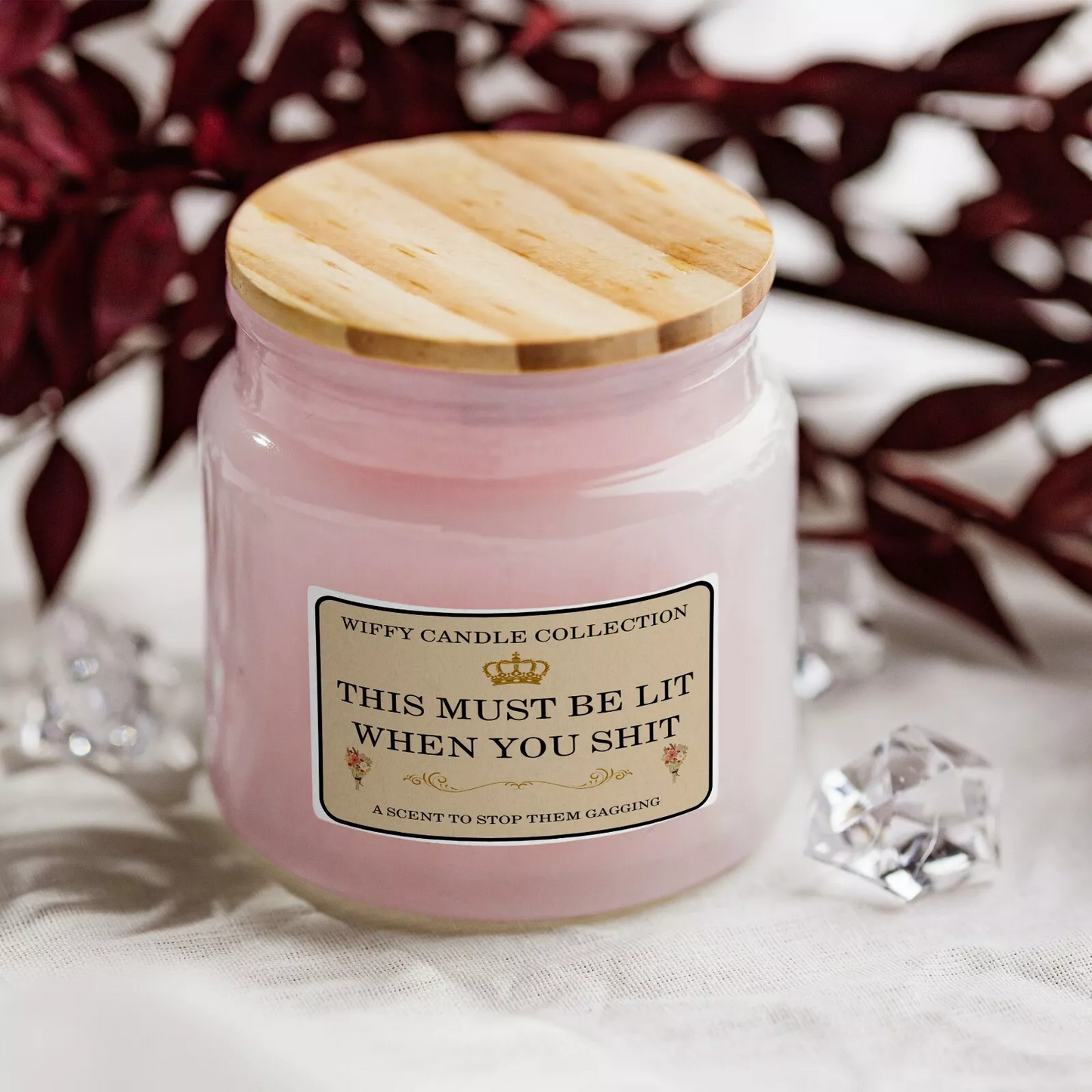 Take A Shit Funny Candle Label Pack Of 2 (Candle Not Supplied)