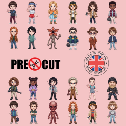 Stranger Kids Pre-Cut Edible Wafer Cupcake Toppers Pack Of 24