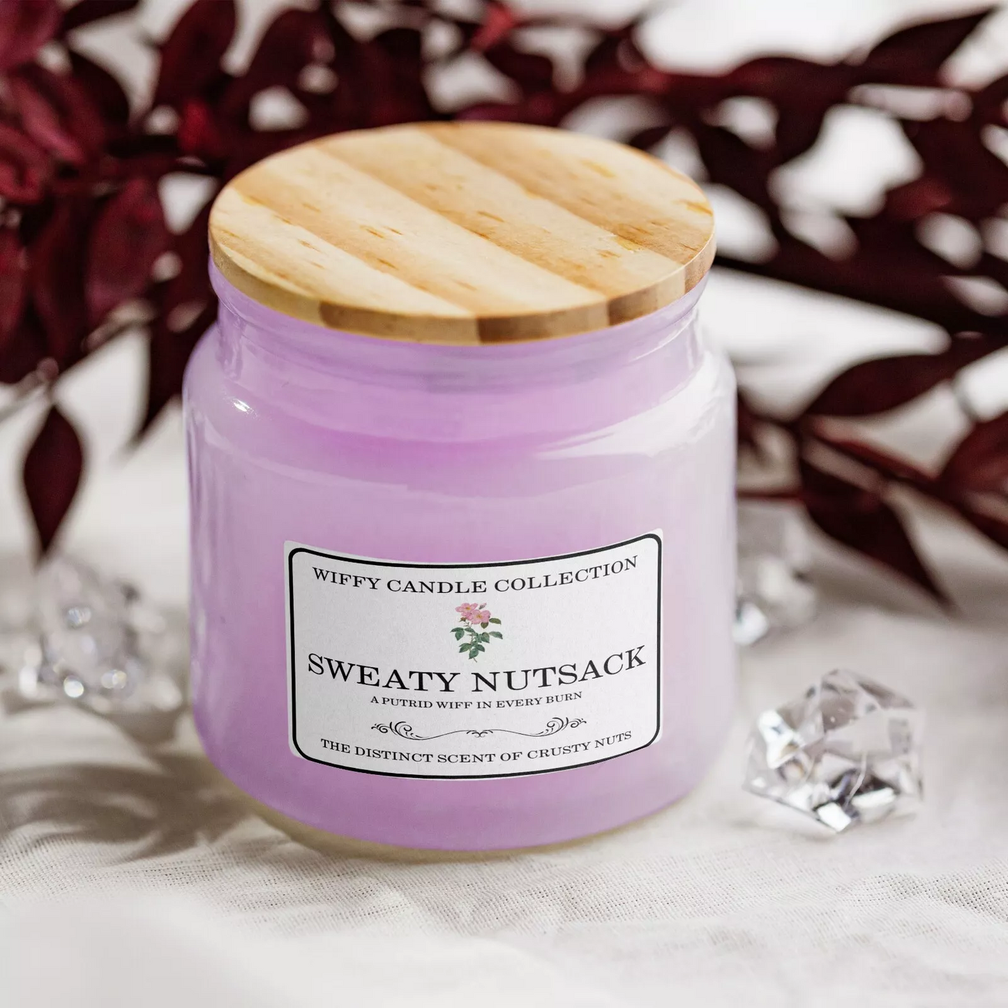 Sweaty Nutsack Funny Candle Label Pack Of 2 (Candle Not Supplied)