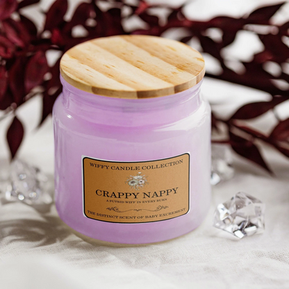 Crappy Nappy Funny Candle Label Pack Of 2 (Candle Not Supplied)