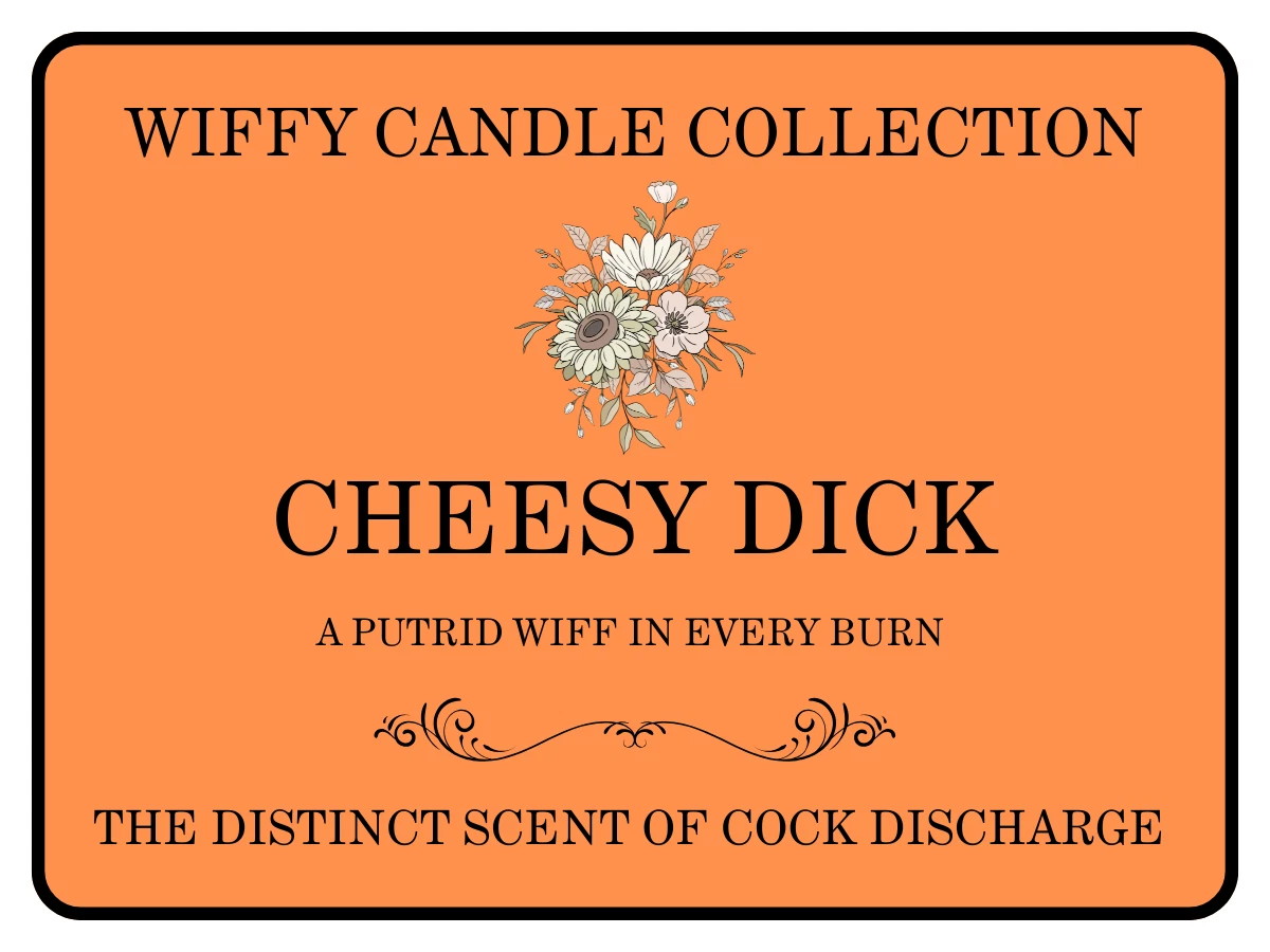 Cheesy Dick Funny Candle Label Pack Of 2 (Candle Not Supplied)