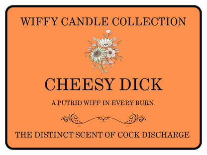 Cheesy Dick Funny Candle Label Pack Of 2 (Candle Not Supplied)