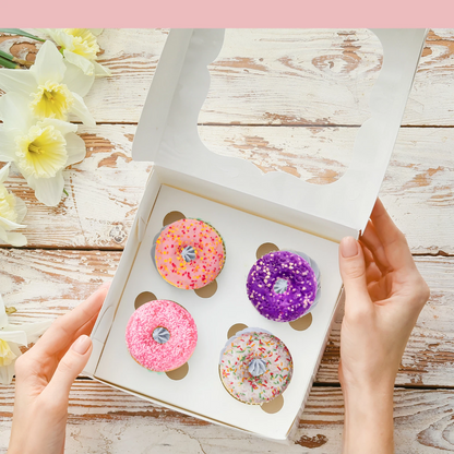 Doughnut Pre-Cut Edible Wafer Cupcake Toppers Pack Of 24