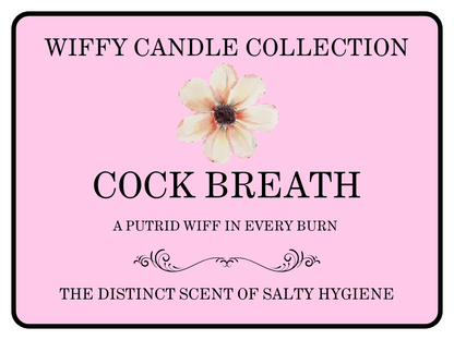 Cock Breath Funny Candle Label Pack Of 2 (Candle Not Supplied)